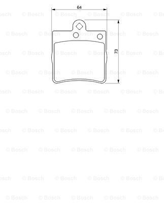 BOSCH Комплект тормозных колодок, дисковый тормоз 0 986 424 519