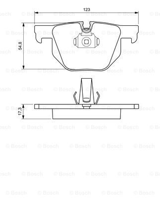 BOSCH Комплект тормозных колодок, дисковый тормоз 0 986 424 653