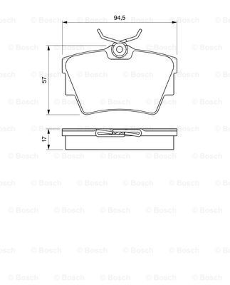 BOSCH Комплект тормозных колодок, дисковый тормоз 0 986 424 662