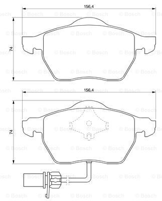 BOSCH Комплект тормозных колодок, дисковый тормоз 0 986 424 706