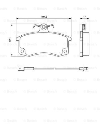 BOSCH Комплект тормозных колодок, дисковый тормоз 0 986 424 783