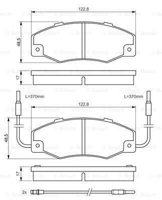 BOSCH Комплект тормозных колодок, дисковый тормоз 0 986 460 953