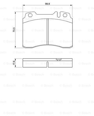 BOSCH Комплект тормозных колодок, дисковый тормоз 0 986 460 966