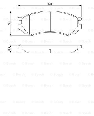 BOSCH Bremžu uzliku kompl., Disku bremzes 0 986 460 981