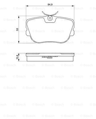 BOSCH Комплект тормозных колодок, дисковый тормоз 0 986 460 988