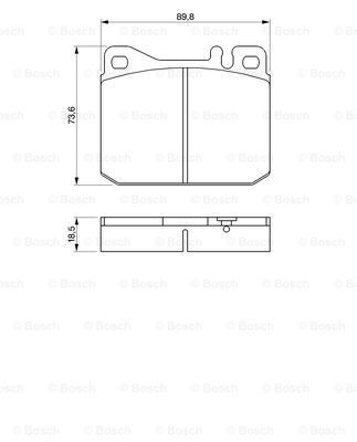 BOSCH Комплект тормозных колодок, дисковый тормоз 0 986 462 803