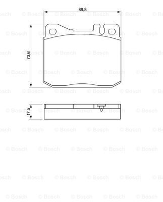 BOSCH Комплект тормозных колодок, дисковый тормоз 0 986 463 412