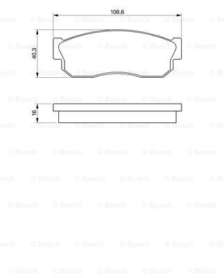 BOSCH Комплект тормозных колодок, дисковый тормоз 0 986 469 580