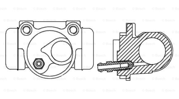 BOSCH Riteņa bremžu cilindrs 0 986 475 637