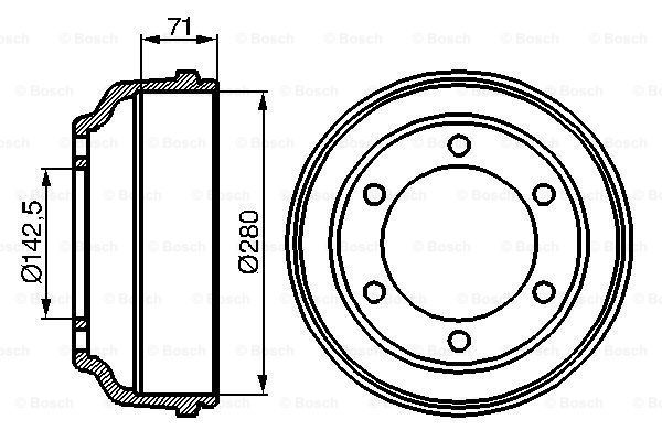 BOSCH Тормозной барабан 0 986 477 047