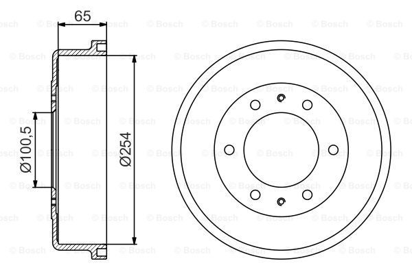 BOSCH Тормозной барабан 0 986 477 163