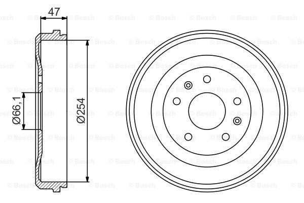 BOSCH Bremžu trumulis 0 986 477 193