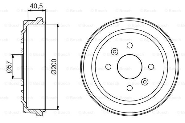 BOSCH Тормозной барабан 0 986 477 225