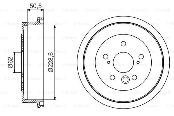 BOSCH Тормозной барабан 0 986 477 242