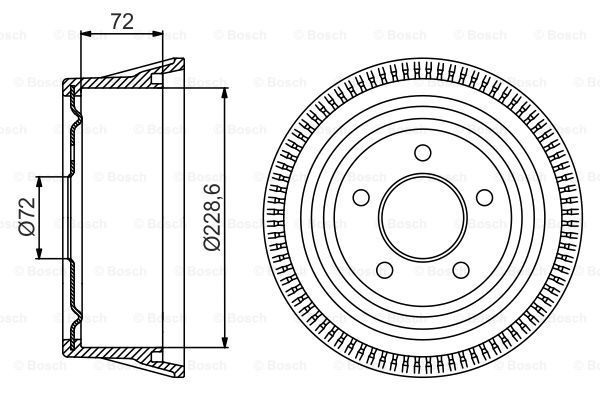 BOSCH Тормозной барабан 0 986 477 245