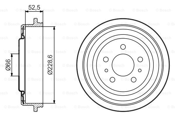 BOSCH Тормозной барабан 0 986 477 248