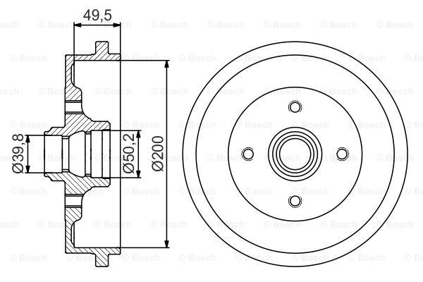 BOSCH Тормозной барабан 0 986 477 267