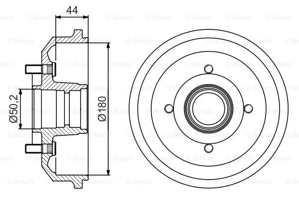 BOSCH Тормозной барабан 0 986 477 269