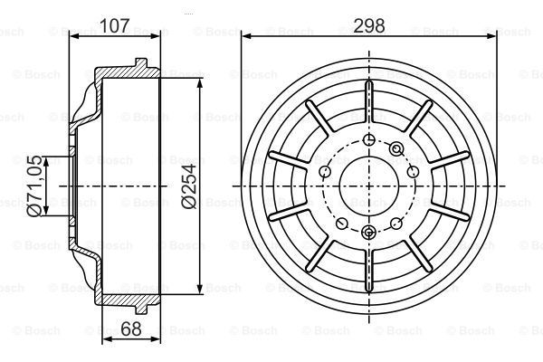 BOSCH Тормозной барабан 0 986 477 300