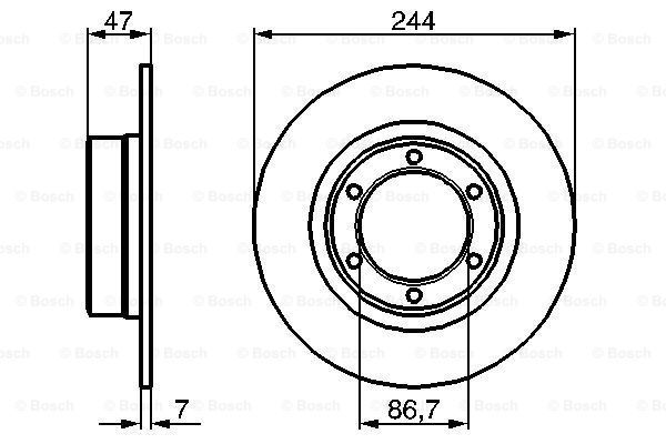 BOSCH Тормозной диск 0 986 478 050