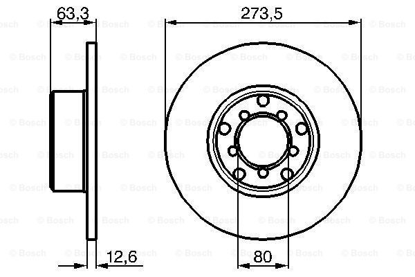 BOSCH Тормозной диск 0 986 478 057