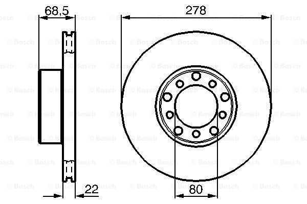 BOSCH Тормозной диск 0 986 478 061