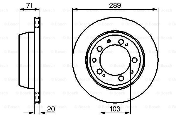 BOSCH Тормозной диск 0 986 478 101