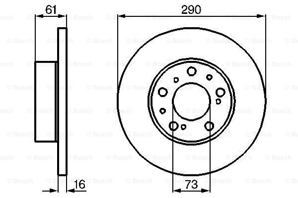 BOSCH Тормозной диск 0 986 478 234