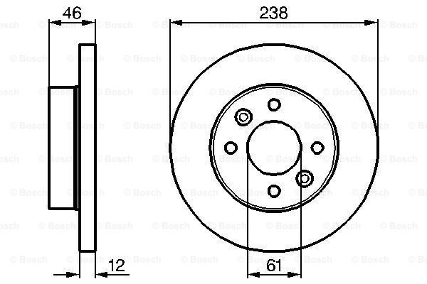 BOSCH Тормозной диск 0 986 478 274