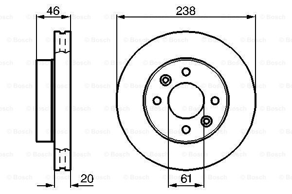 BOSCH Тормозной диск 0 986 478 275