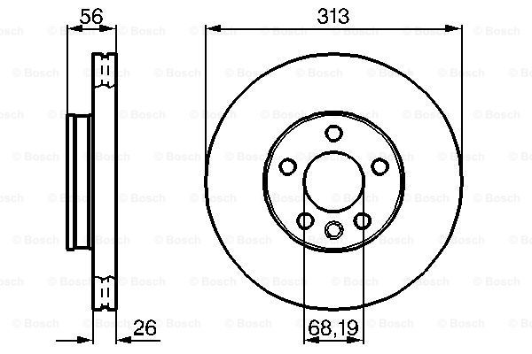 BOSCH Тормозной диск 0 986 478 296