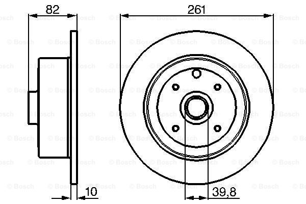 BOSCH Тормозной диск 0 986 478 328