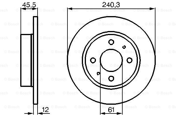 BOSCH Тормозной диск 0 986 478 368