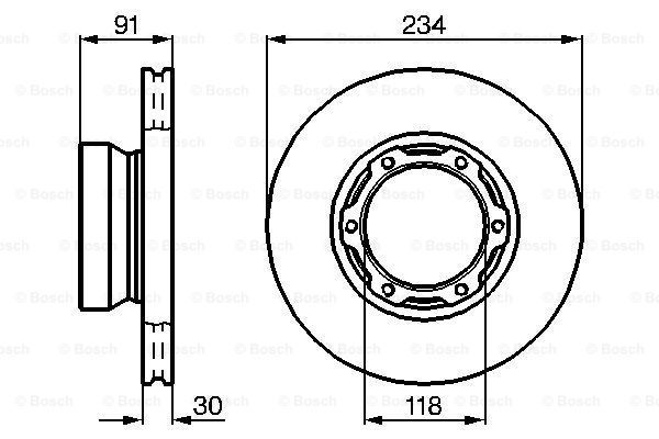 BOSCH Тормозной диск 0 986 478 407