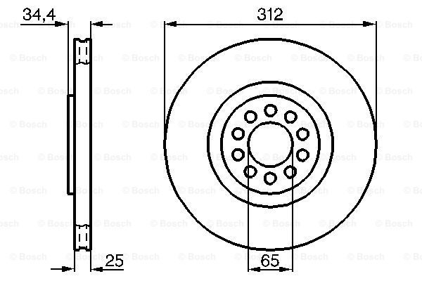 BOSCH Тормозной диск 0 986 478 467