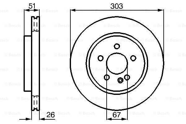 BOSCH Тормозной диск 0 986 478 468