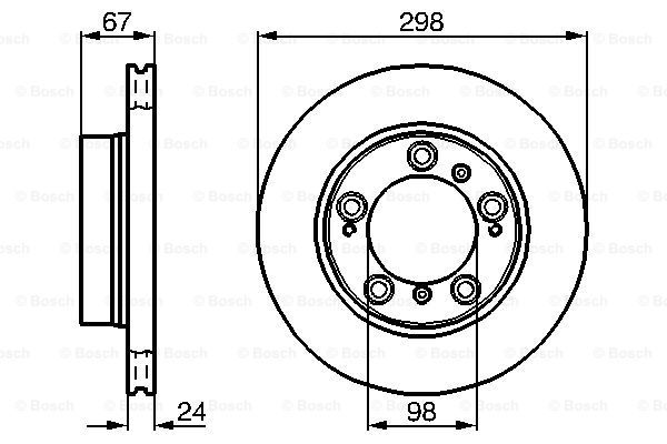 BOSCH Тормозной диск 0 986 478 477