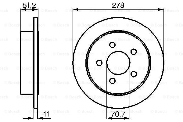 BOSCH Тормозной диск 0 986 478 487