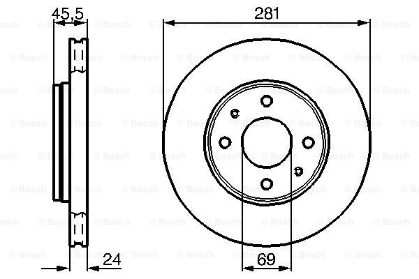 BOSCH Тормозной диск 0 986 478 493