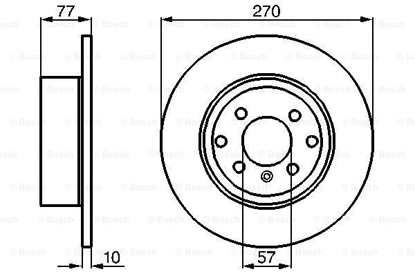 BOSCH Тормозной диск 0 986 478 504