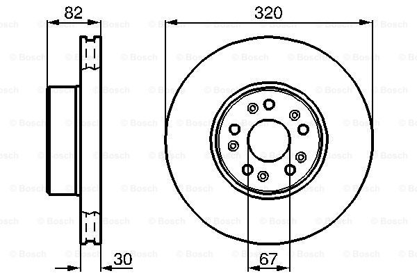 BOSCH Тормозной диск 0 986 478 527