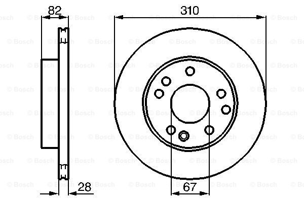 BOSCH Тормозной диск 0 986 478 528