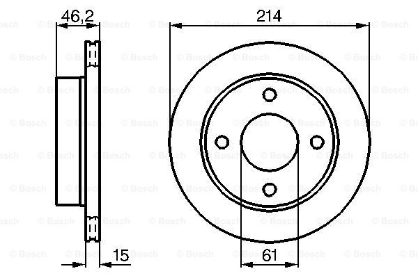 BOSCH Тормозной диск 0 986 478 637