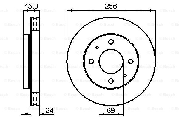 BOSCH Тормозной диск 0 986 478 652