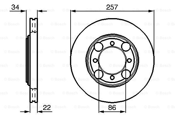 BOSCH Тормозной диск 0 986 478 675