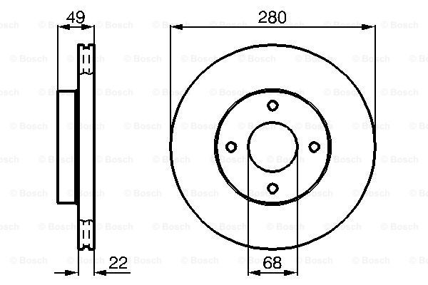 BOSCH Тормозной диск 0 986 478 728