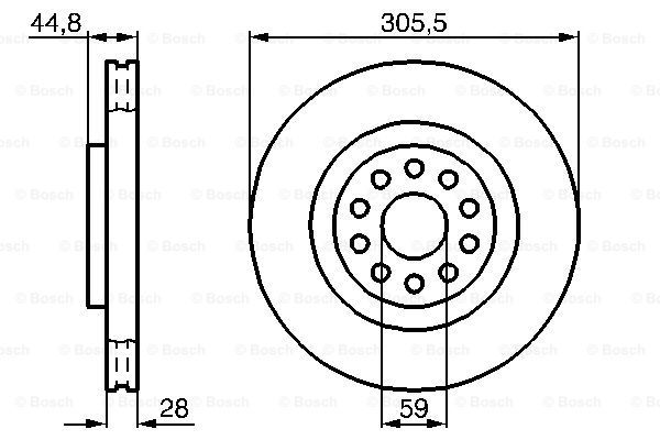 BOSCH Тормозной диск 0 986 478 963