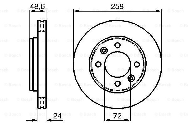 BOSCH Тормозной диск 0 986 479 008