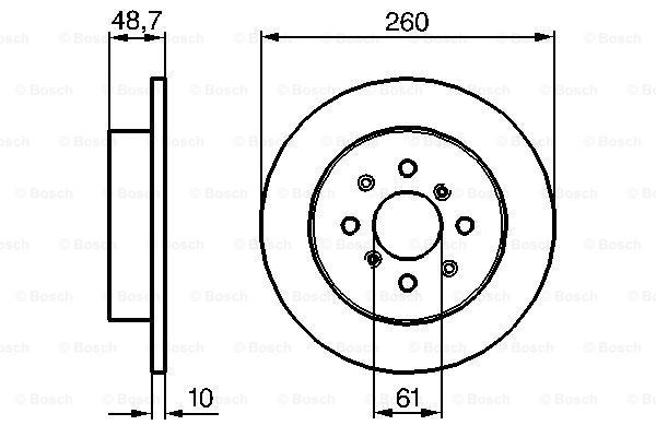 BOSCH Тормозной диск 0 986 479 014