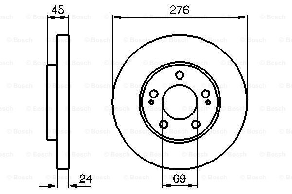 BOSCH Тормозной диск 0 986 479 035